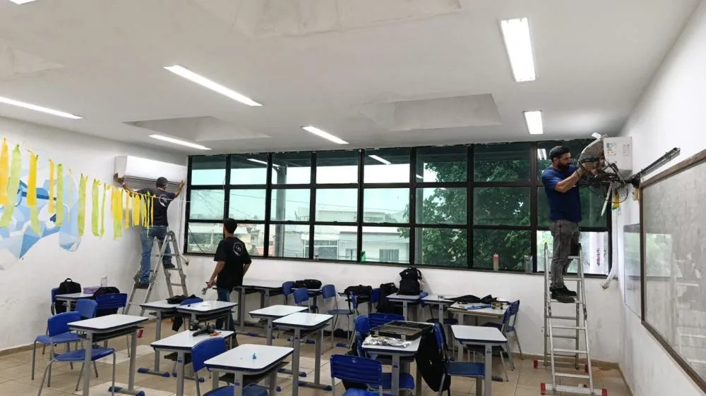 Rio das Ostras intensifica climatização da rede municipal e beneficia mais uma escola