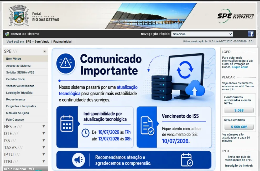 Sistema de Arrecadação Municipal passa por uma atualização tecnológica em Rio das Ostras