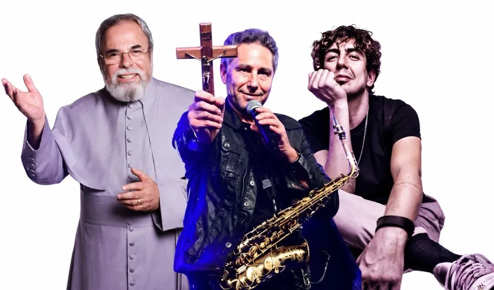 Padre Antônio Maria, Brás Oz e Samdami. Foto: Ilustração