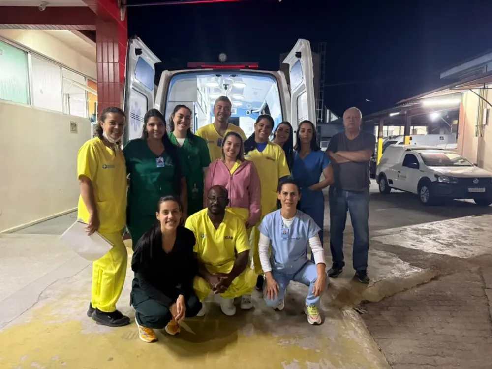Profissionais do Hospital Municipal Ângela Maria Simões Menezes participam de capacitação sobre transporte, remoção e segurança dos pacientes em Casimiro de Abreu. Foto: Divulgação
